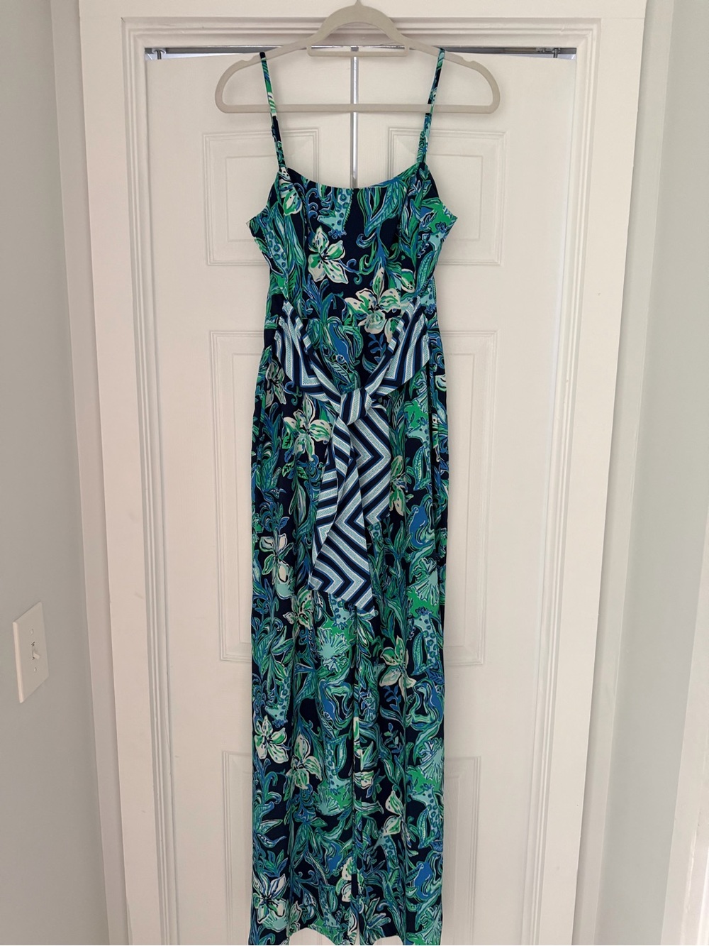 Lilly Pulitzer Navy Dress with Pink Label Accent